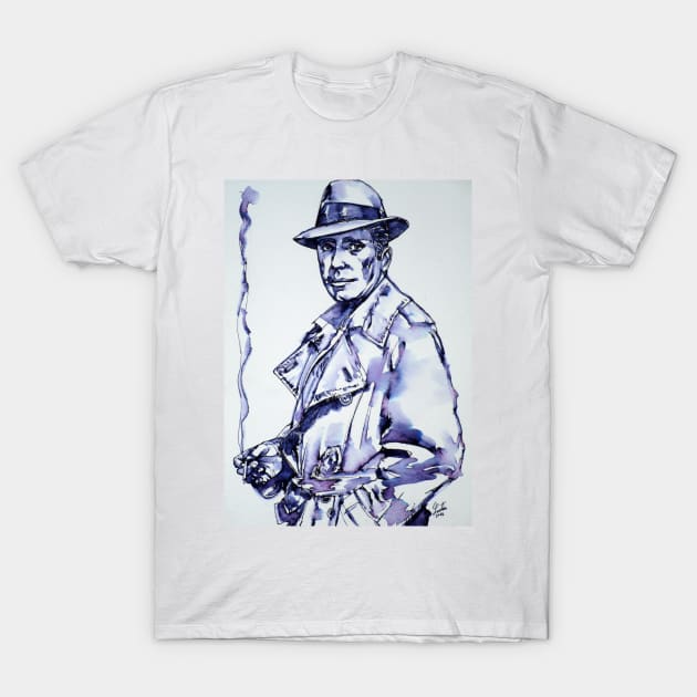 HUMPHREY BOGART watercolor and ink portrait T-Shirt by lautir